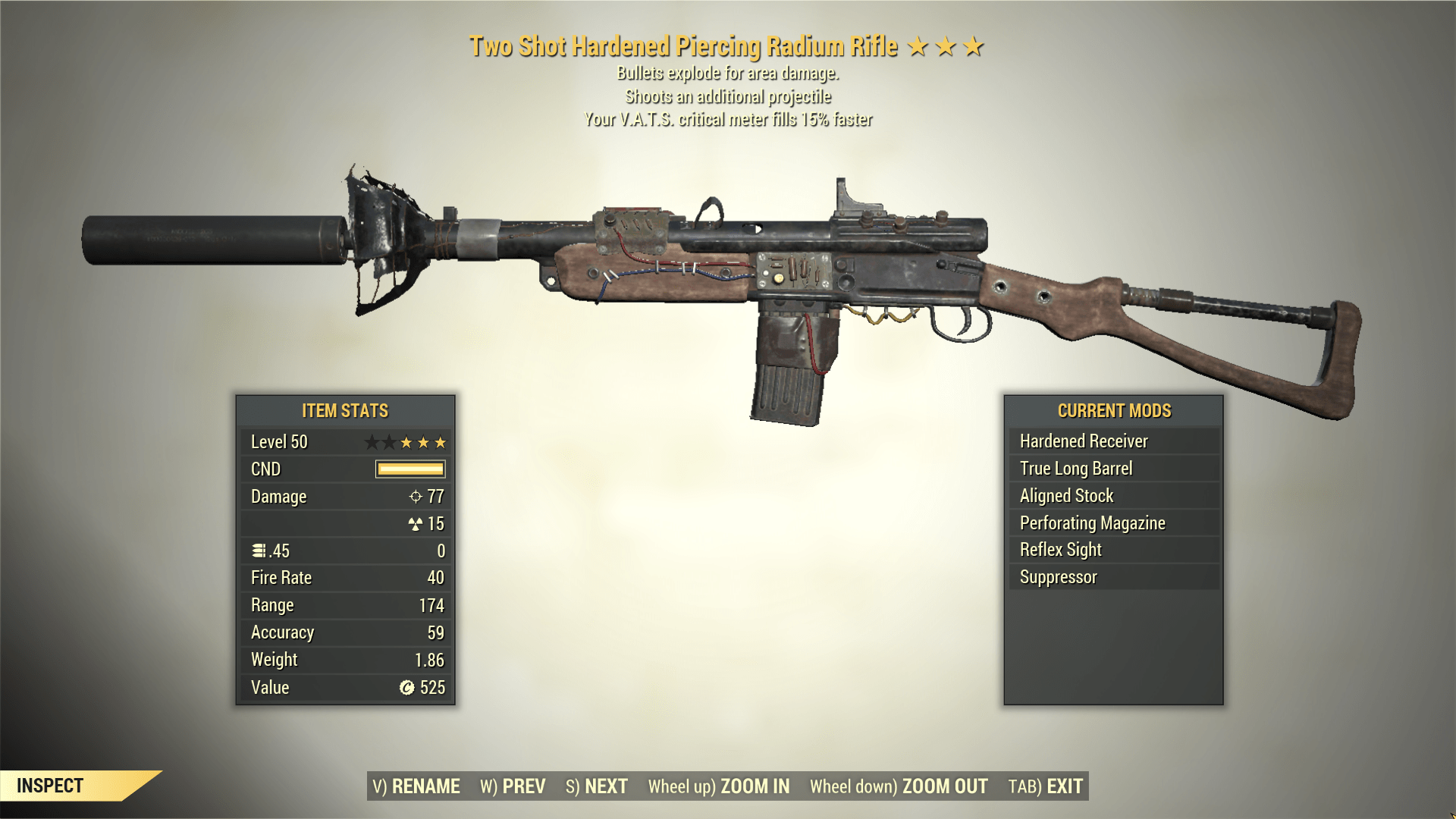 3* Two Shot RADIUM RIFLE Explosive [15% VATS Refill] Fallout 76 (PC ...