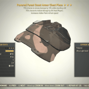 Screenshot of a Fallout 76 item for PC & Steam players, showing the stats.