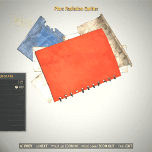Screenshot of a Fallout 76 item for PC & Steam players, showing the stats.