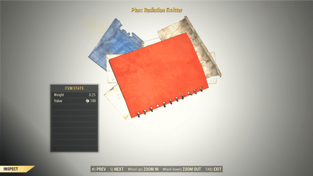 RADIATION EMITTER TRAP Plan Fallout 76 (PC) - Buy Fallout 76 Items for PC