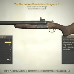 Screenshot of a Fallout 76 item for PC & Steam players, showing the stats.