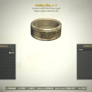 Screenshot of a Fallout 76 item for PC & Steam players, showing the stats.