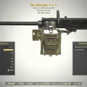Screenshot of a Fallout 76 item for PC & Steam players, showing the stats.