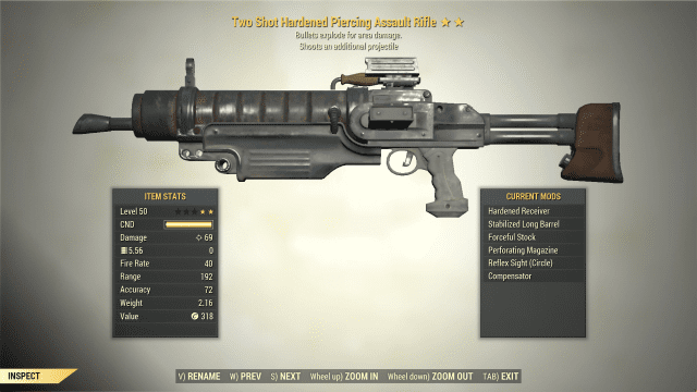 2* Two Shot ASSAULT RIFLE Explosive Fallout 76 (PC) - Buy Fallout 76 ...
