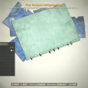 Screenshot of a Fallout 76 item for PC & Steam players, showing the stats.