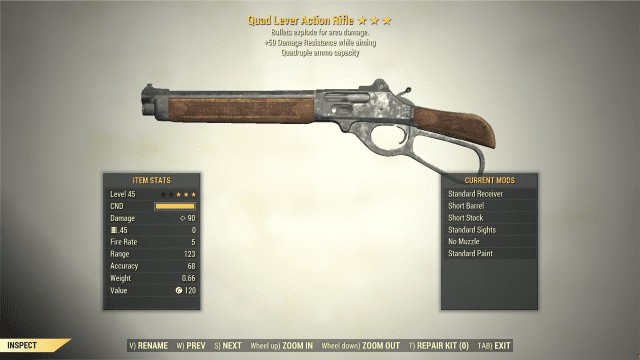 3* Quad LEVER ACTION RIFLE Explosive [+50DR] Fallout 76 (PC) - Buy ...