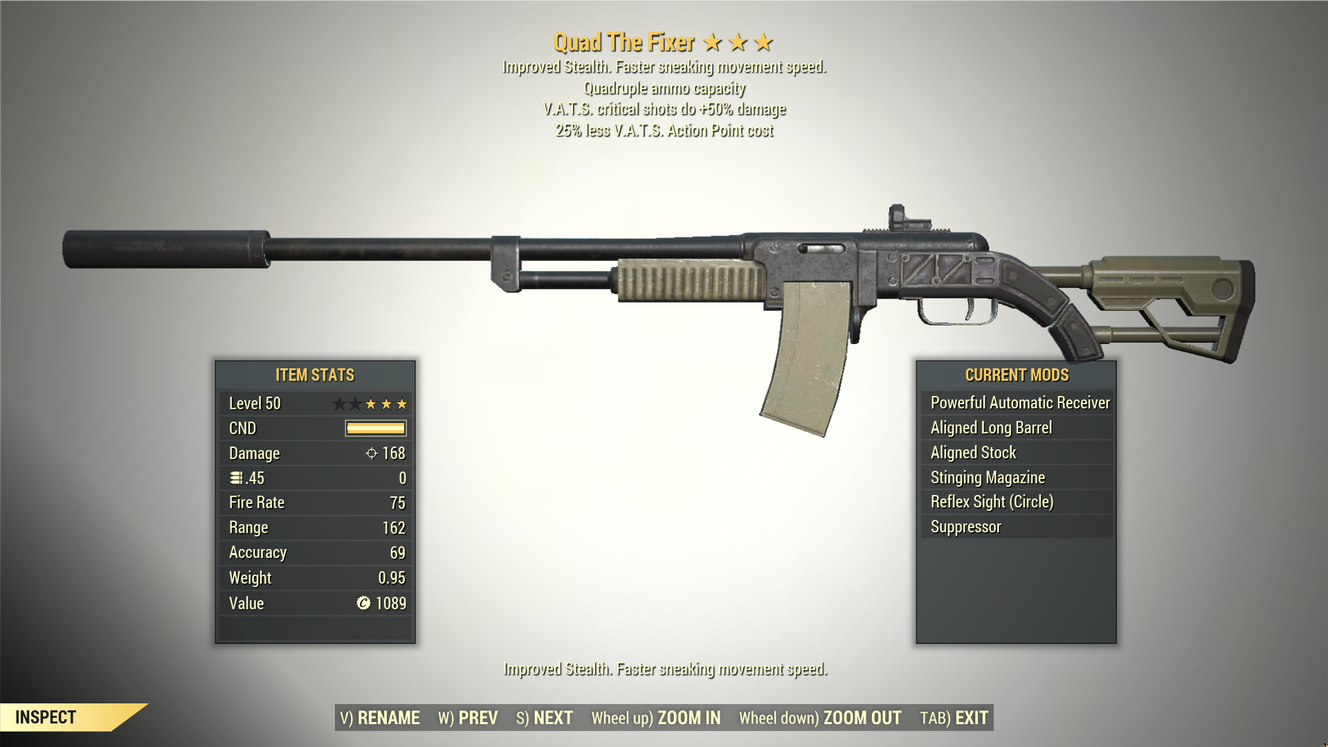 3* Quad THE FIXER 50% VATS Crit [25% VATS Cost] Fallout 76 (PC) - Buy ...