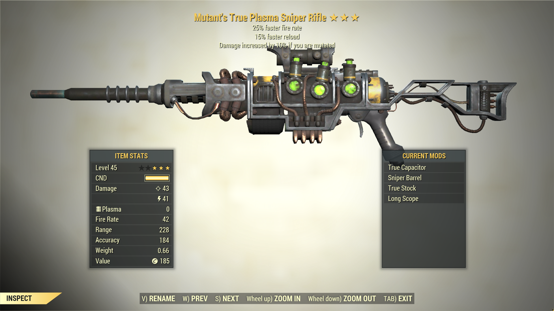 3* Mutant's PLASMA RIFLE 25% Faster Fire Rate [Faster Reload] Fallout ...