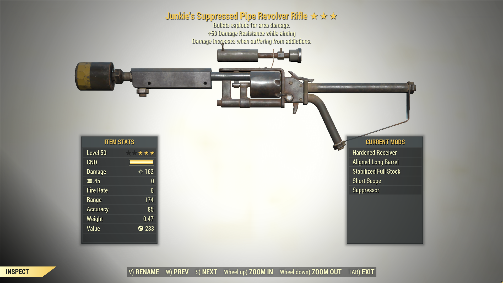 3* Junkie's PIPE RIFLE RIFLE Explosive [+50DR] Fallout 76 (PC) - Buy ...