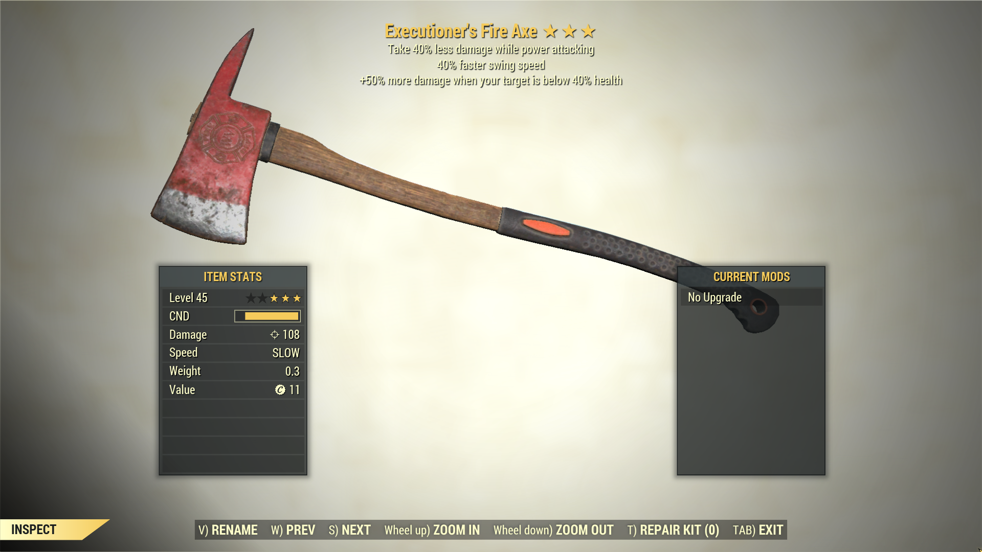 3* Executioner's FIRE AXE Swing Speed [40%DR] Fallout 76 (PC) - Buy ...