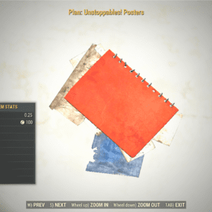 Screenshot of a Fallout 76 item for PC & Steam players, showing the stats.