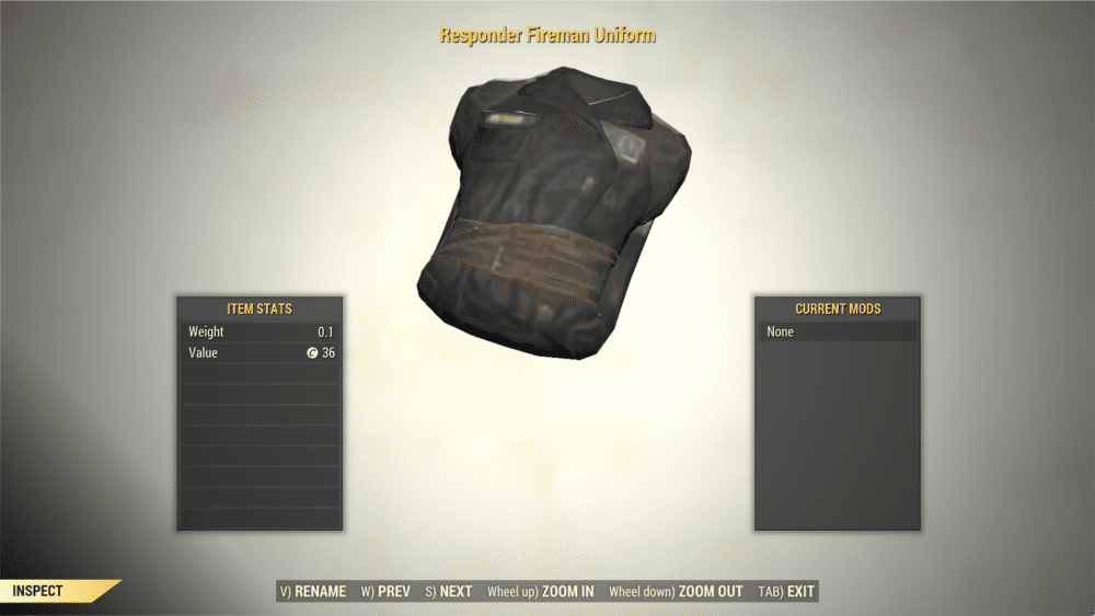 Screenshot of a Fallout 76 item for PC & Steam players, showing the stats.