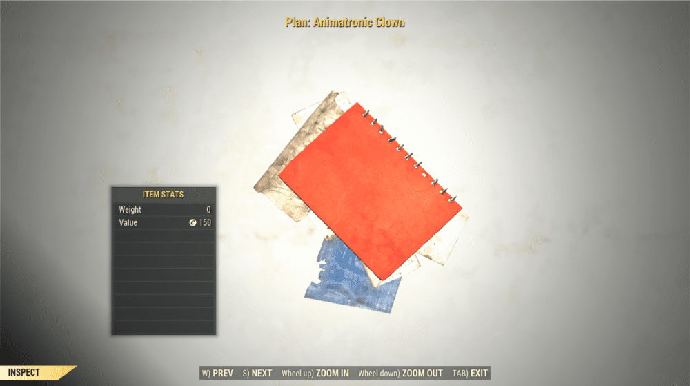Screenshot of a Fallout 76 item for PC & Steam players, showing the stats.