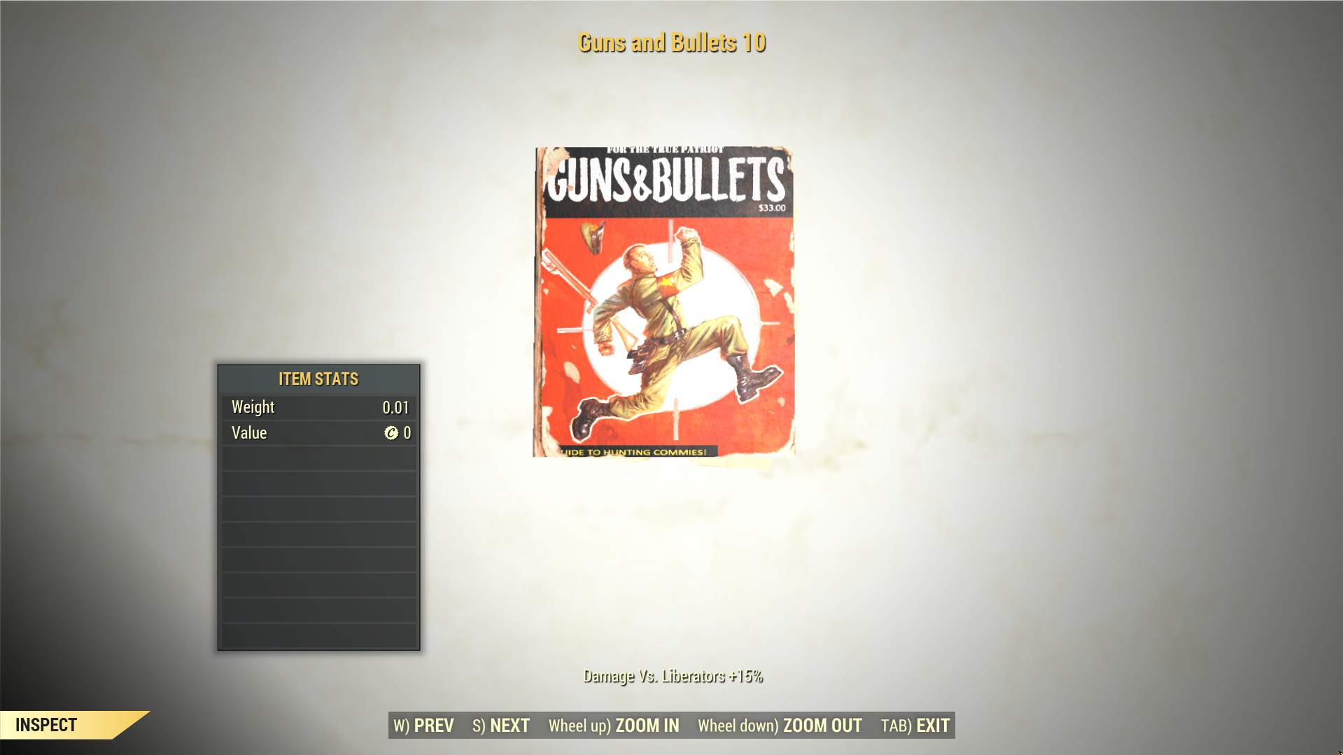 Guns & Bullets #10 Magazine x 100 [Damage Vs. Liberators +15%] Fallout ...