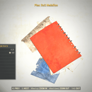 Screenshot of a Fallout 76 item for PC & Steam players, showing the stats.