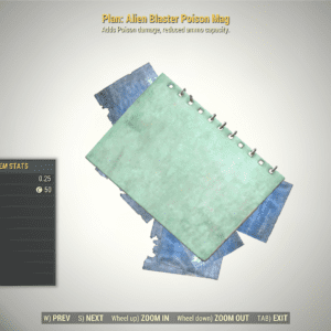 Screenshot of a Fallout 76 item for PC & Steam players, showing the stats.