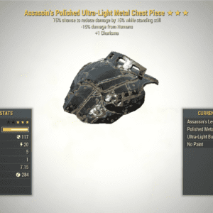 Screenshot of a Fallout 76 item for PC & Steam players, showing the stats.
