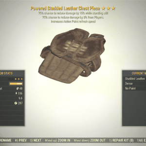 Screenshot of a Fallout 76 item for PC & Steam players, showing the stats.